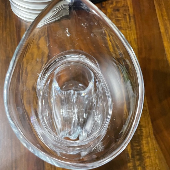 Glass Vase or Pitcher with Unique Handle - Picture 5 of 11